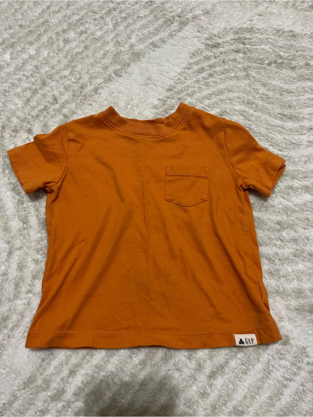 GAP Bright Orange Short Sleeve Tee with Chest Pocket